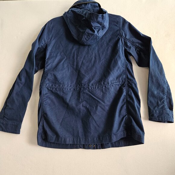 Land's End Womens Size S (6-8) Navy Blue Hidden Hooded Utility Jacket - Picture 2 of 10